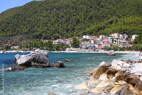 Neo Klima, elios, Hovolo beach,Skopelos island, Sporades island, Greek island, Thessaly, Aegean Sea, Greece  photo