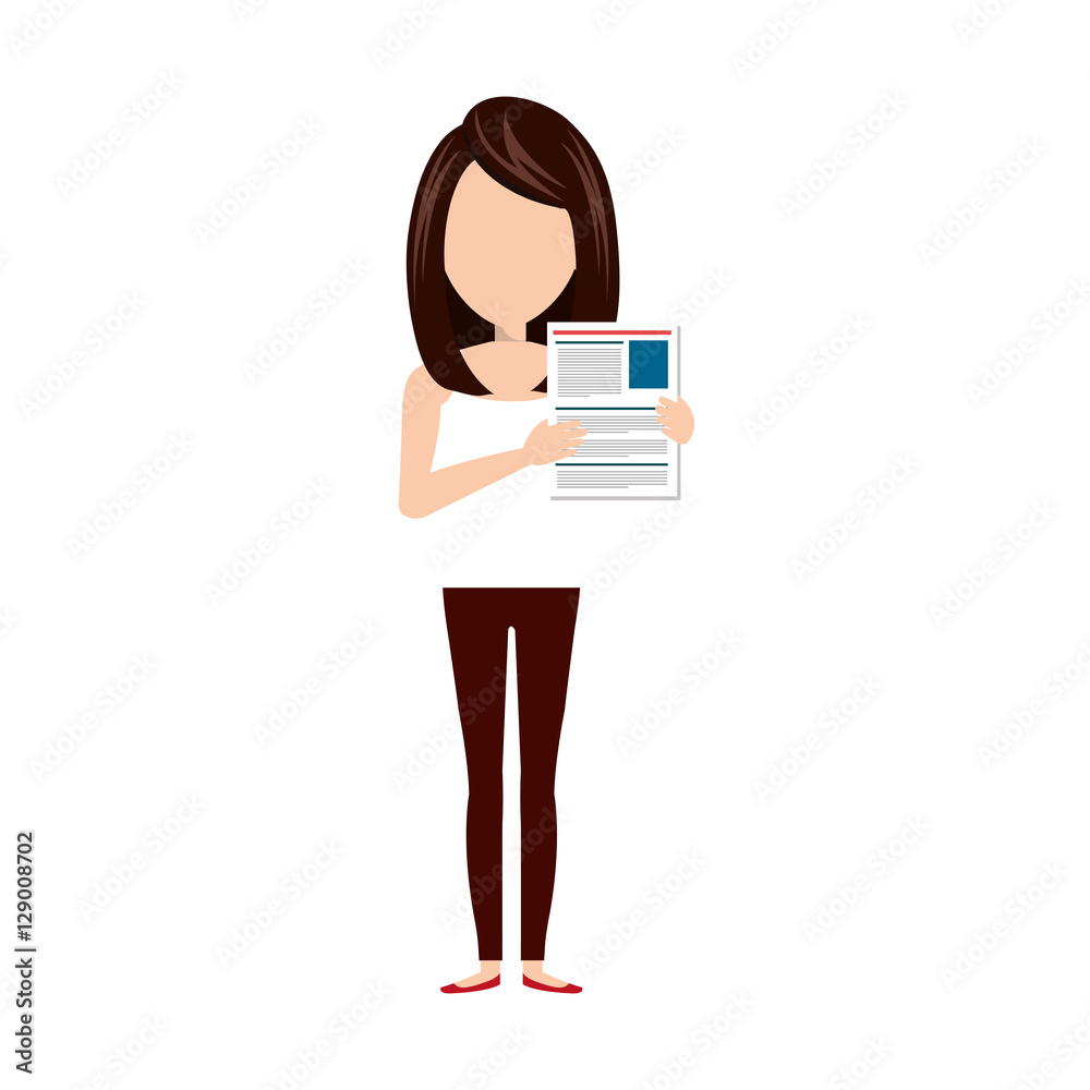 businesswoman with curriculum vitae vector illustration design businesswoman with curriculum vitae vector illustration design