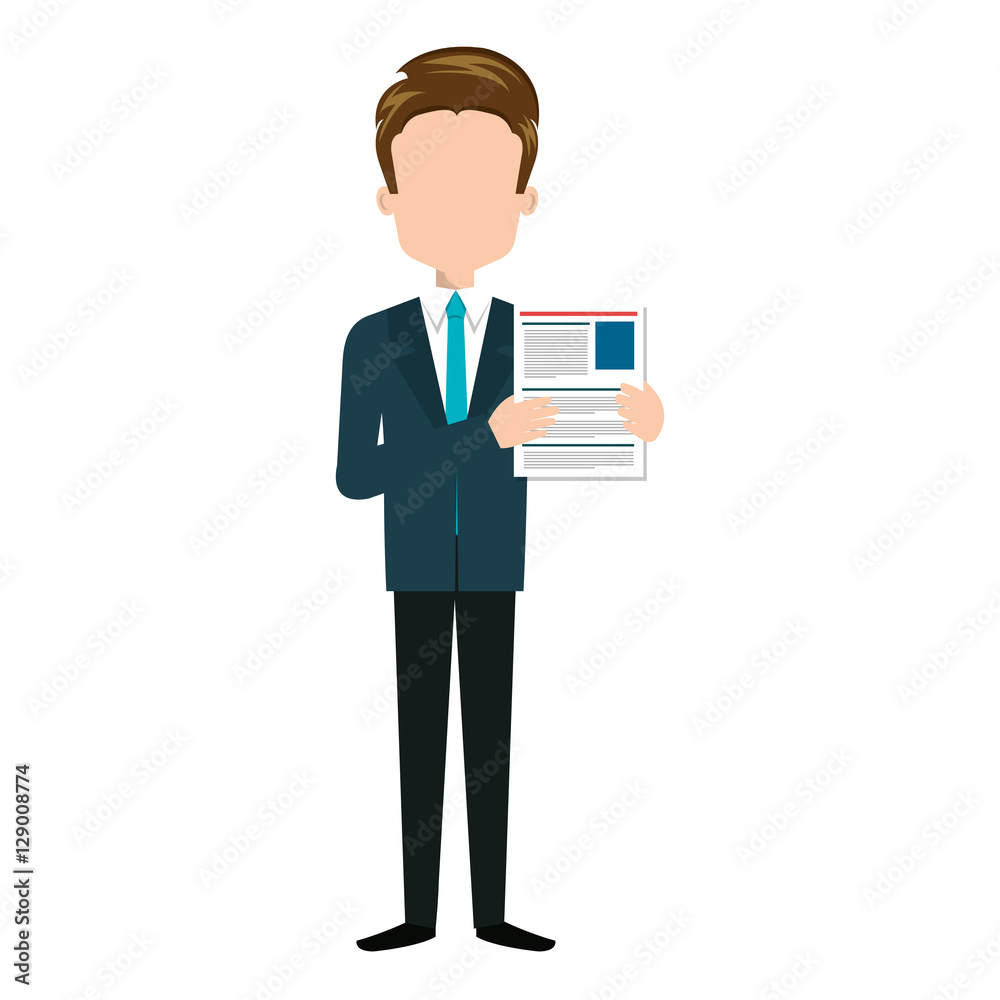 businessman with curriculum vitae vector illustration design businessman with curriculum vitae vector illustration design