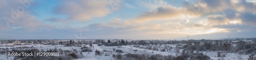 Zimowy krajobraz, panorama