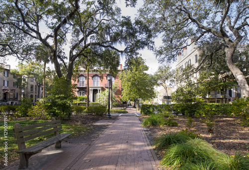 Historic district of Savannah Georgia photo