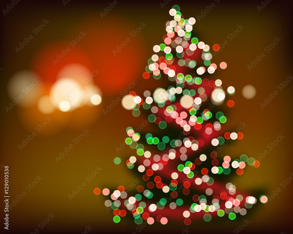 christmas and new year advertisement poster with blur fir tree christmas and new year advertisement poster with blur fir tree