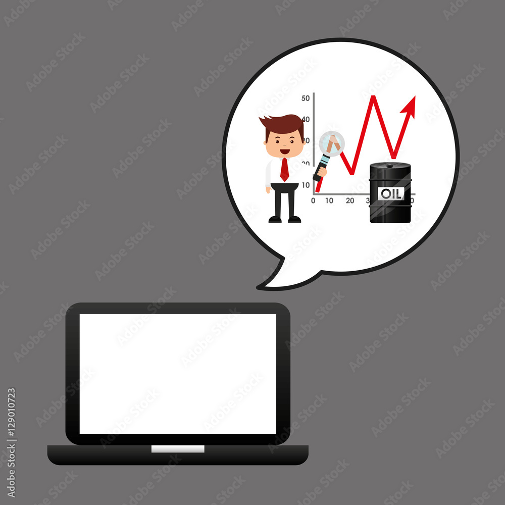 businessman oil technology barrel growth diagram vector illustration eps 10 businessman oil technology barrel growth diagram vector illustration eps 10