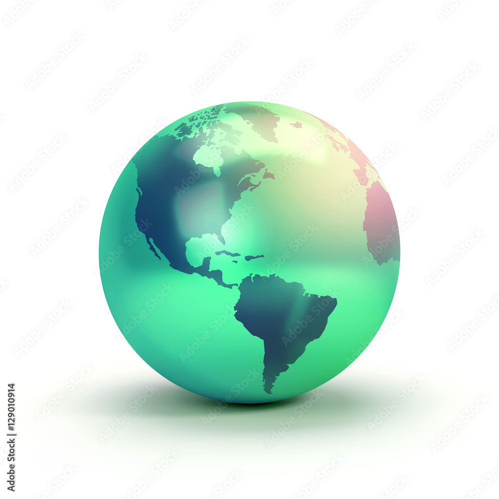 Fototapeta premium Planet earth symbol - green