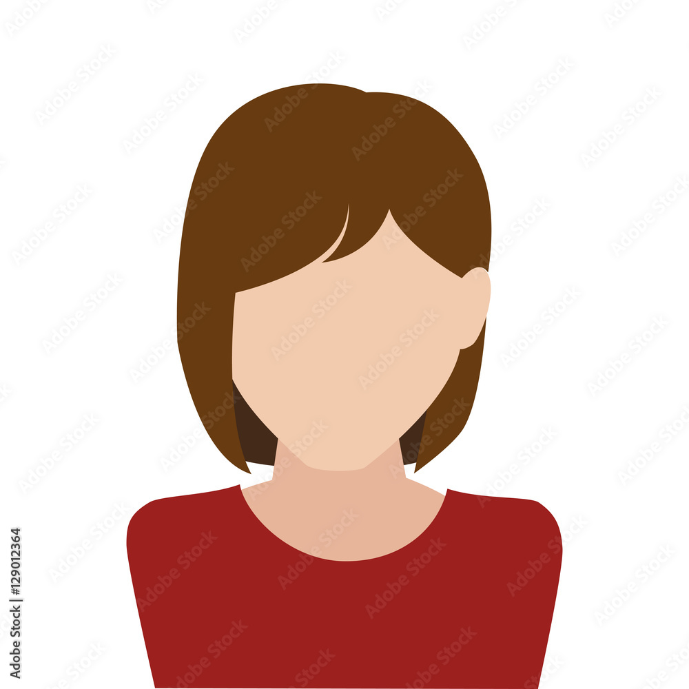 businesswoman character avatar isolated vector illustration design