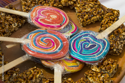 typical candy peanuts, coco nut cookie of Guatemala