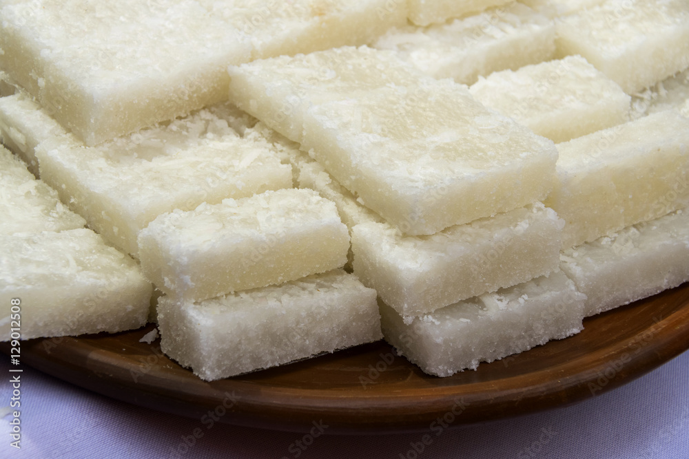 typical candy coconut of Guatemala