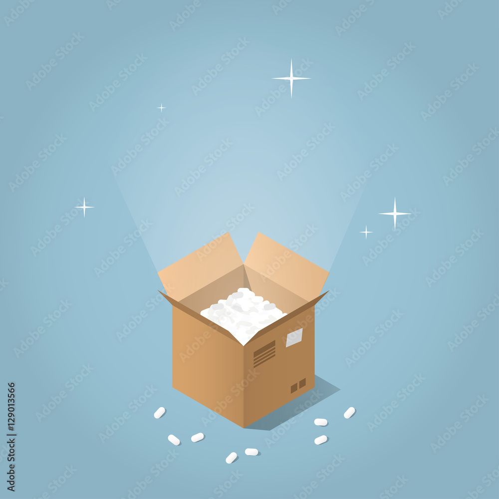 Fotografie Isometric mail service illustrationIsometric vector mail service concept