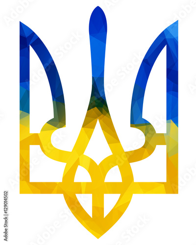 Vector trident. Ukraine trident. Emblem of Ukraine.