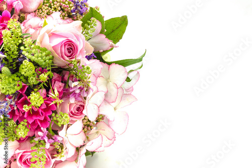 Pink wedding bouquet isolated on a white background  © Marko