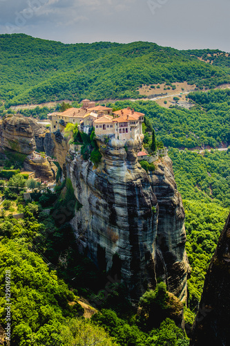 Greece. Meteora - incredible sandstone rock formations. The Holly Monastery