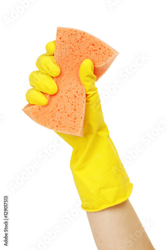 hand with sponge