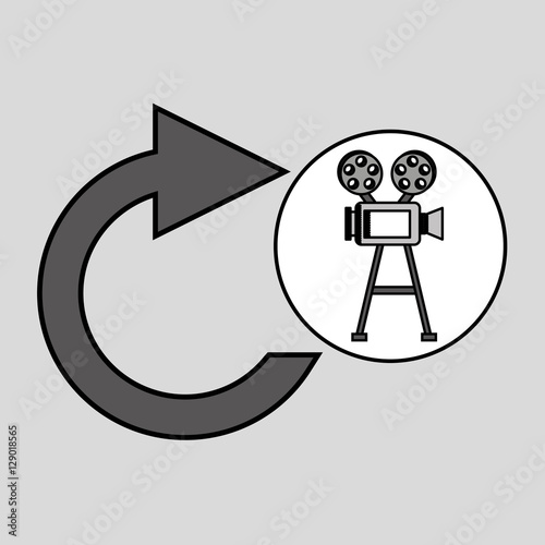 camera film vintage with movie update icon vector illustration eps 10