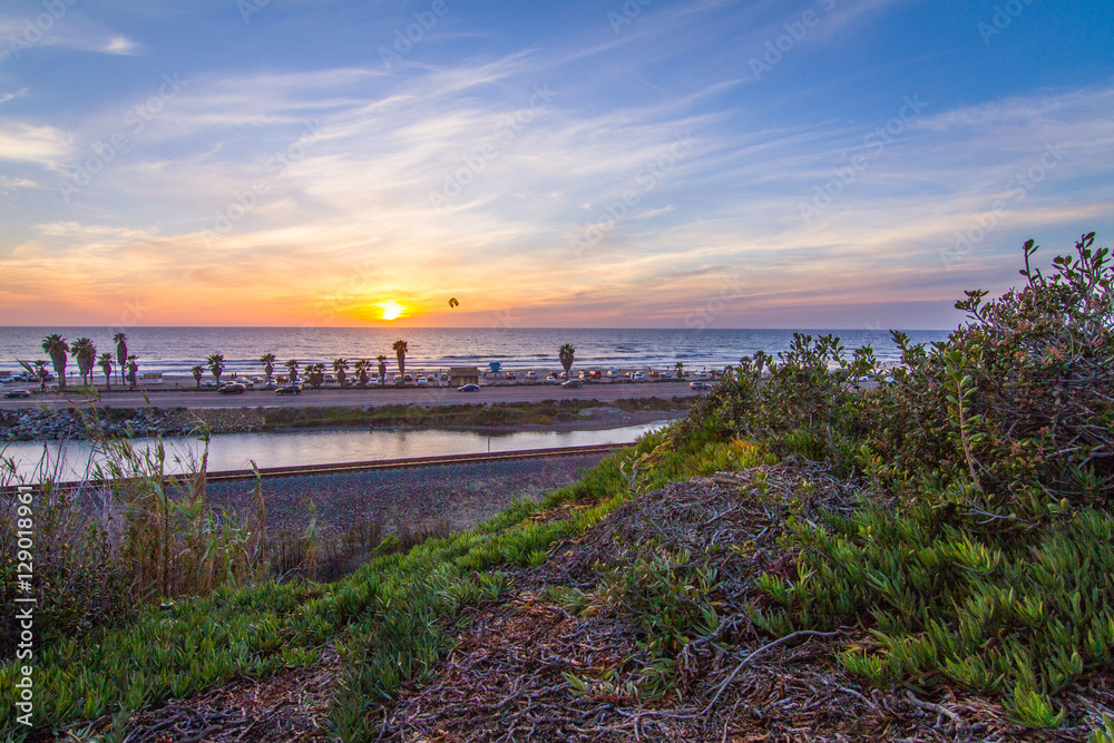 Cardiff by the sea sunset  North County San Diego