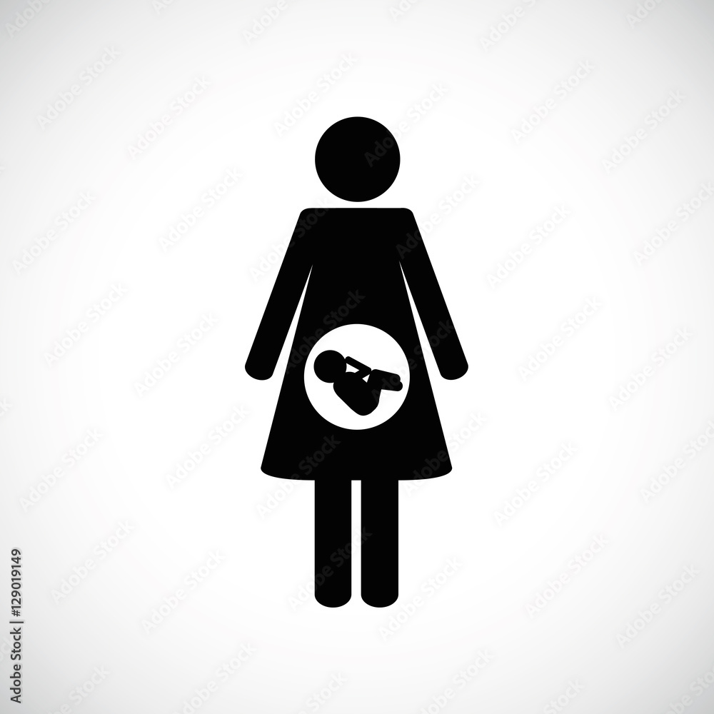 Fotografie Piktogramm Baby im Bauch