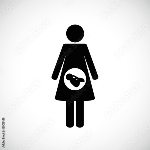 Piktogramm Baby im Bauch