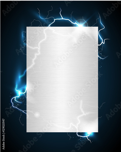 Charged silvery metal poster