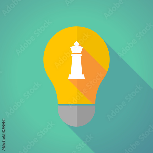 Long shadow bulb with a  king   chess figure
