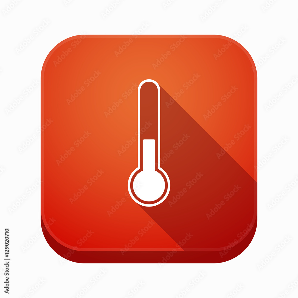 Isolated app icon with a thermometer Isolated app icon with a thermometer