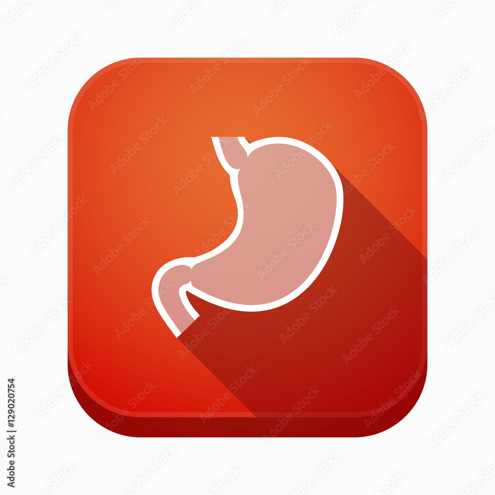 Isolated app icon with a healthy human stomach Isolated app icon with a healthy human stomach