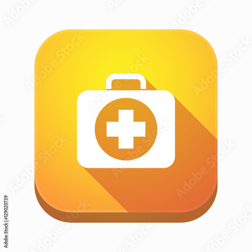 Isolated app button with  a first aid kit icon