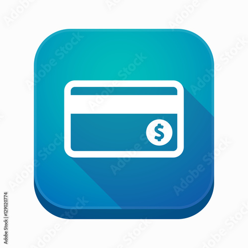 Isolated app button with  a credit card