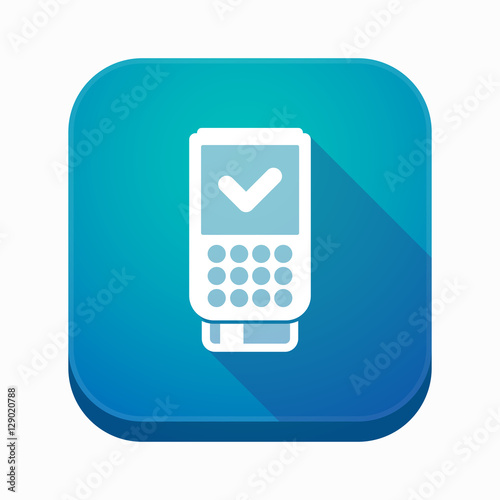 Isolated app button with a dataphone icon