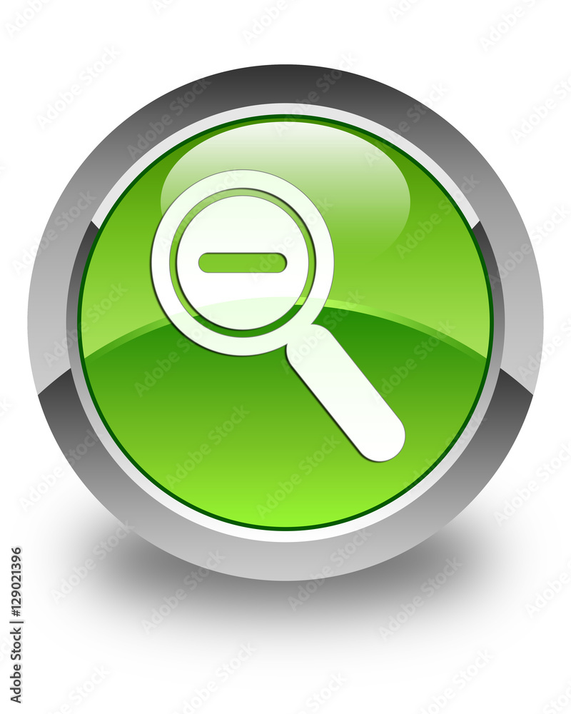 Zoom out icon glossy green round button Zoom out icon glossy green round button
