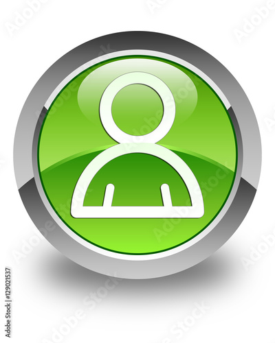 Member icon glossy green round button