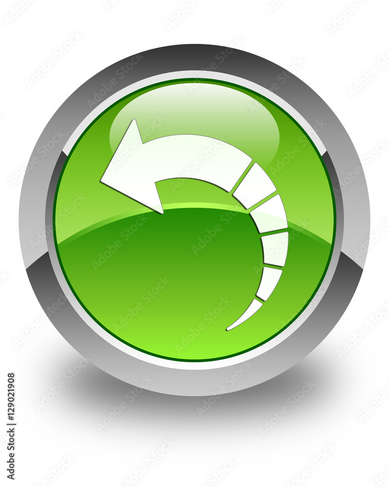 Back arrow icon glossy green round button 3 Back arrow icon glossy green round button 3