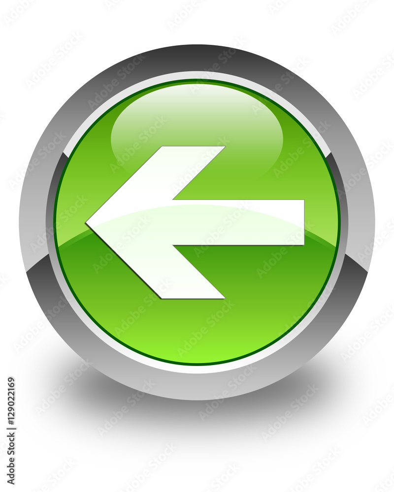 Back arrow icon glossy green round button 4 Back arrow icon glossy green round button 4