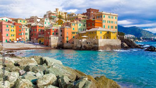 Boccadasse, a district of Genoa in Italy photo