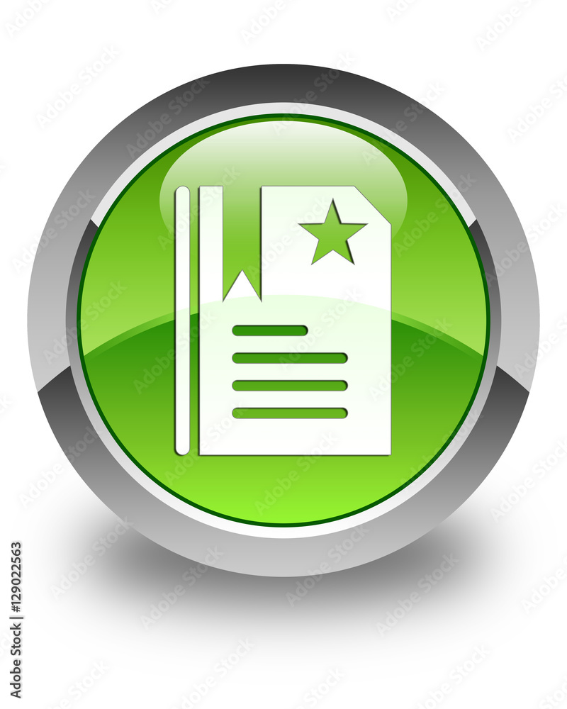 Bookmark icon glossy green round button 2 Bookmark icon glossy green round button 2