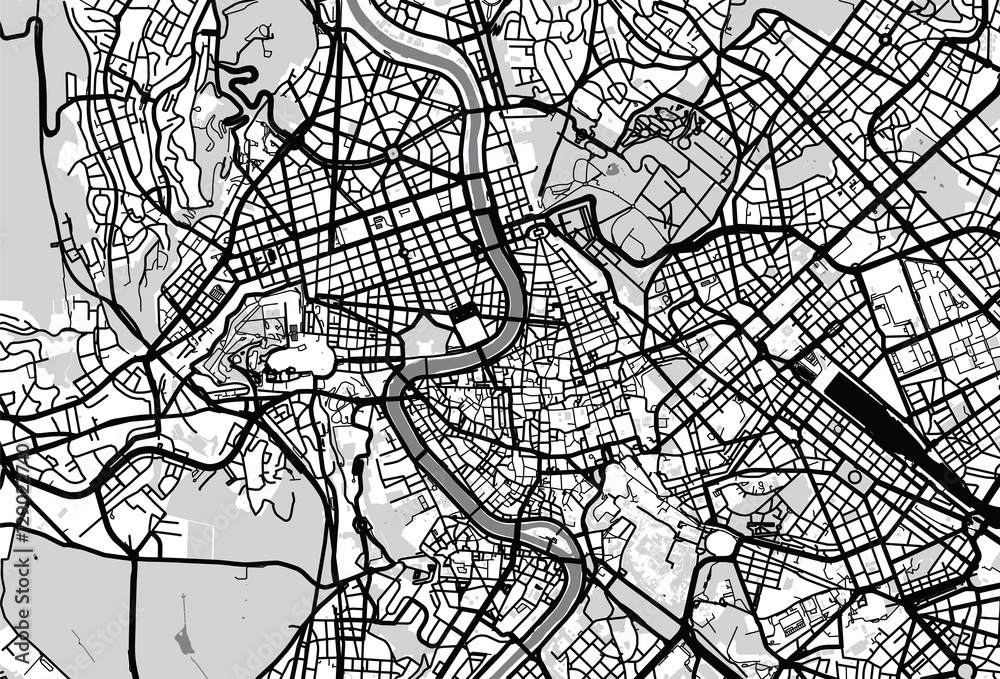 Fototapeta premium Rome vector city map