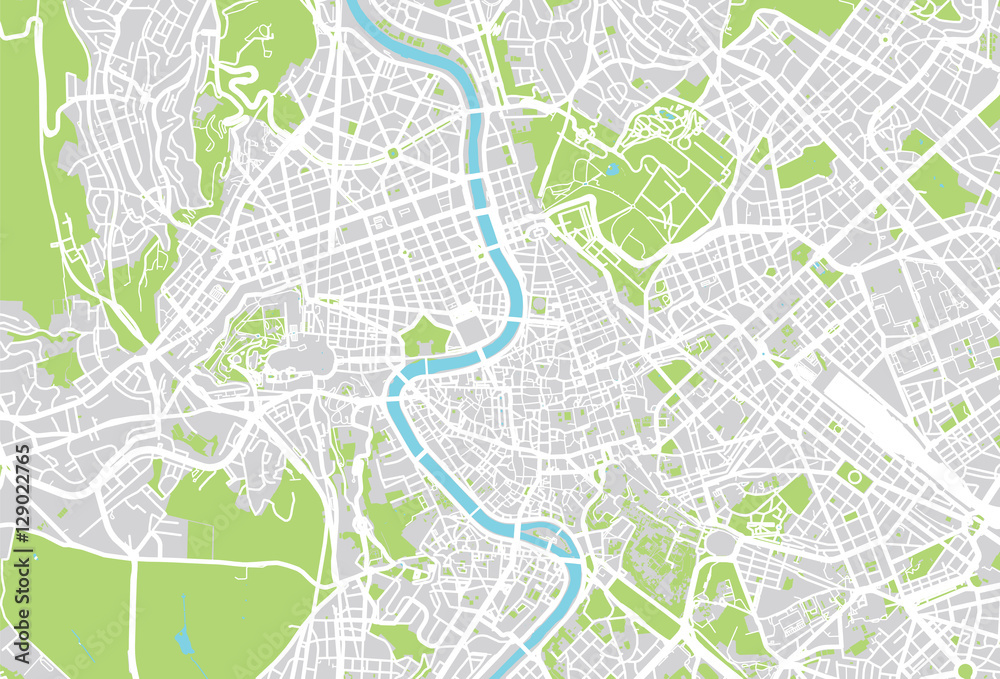 Rome vector city map