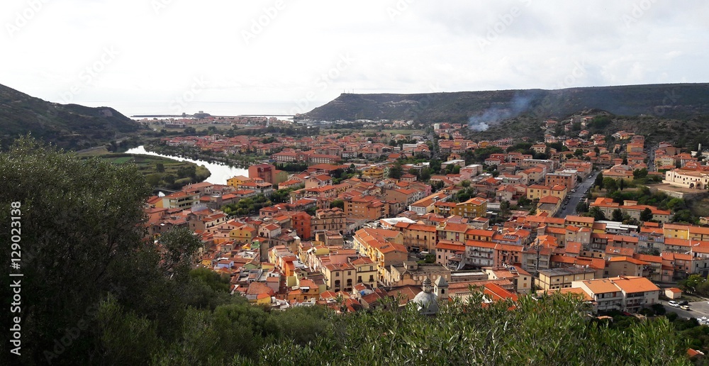 colorful town of Bosa, Sardinia