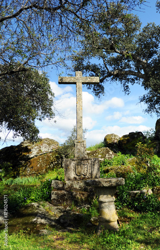 Cruz del convento del Palancar, Pedroso de Acim, provincia de Cáceres, España photo