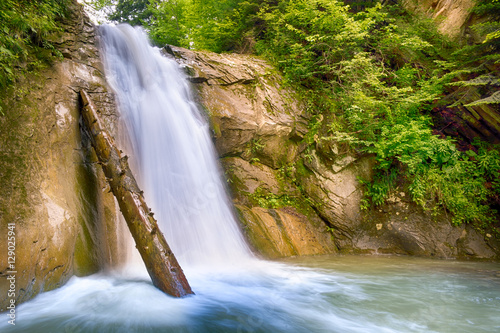 Casoca waterfall. Siriu Carpathian Mountains. Romania photo