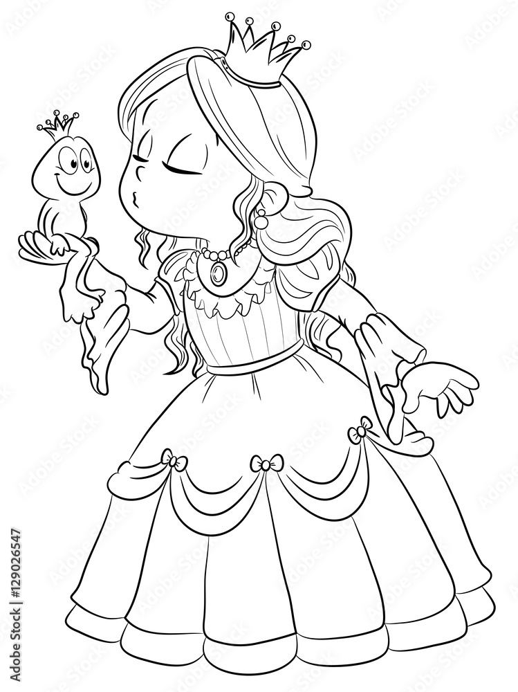 Vektor Illustration einer niedlichen Prinzessin Vektor Illustration einer niedlichen Prinzessin