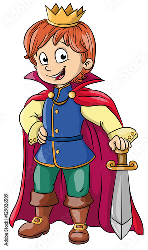 Vektor Illustration eines fröhlichen Prinzen