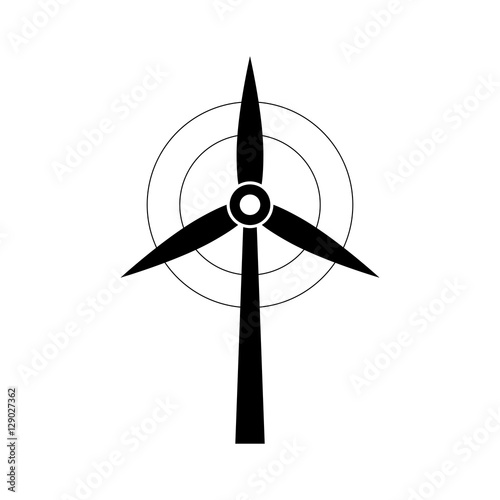 Wind turbine green energy icon vector illustration graphic design