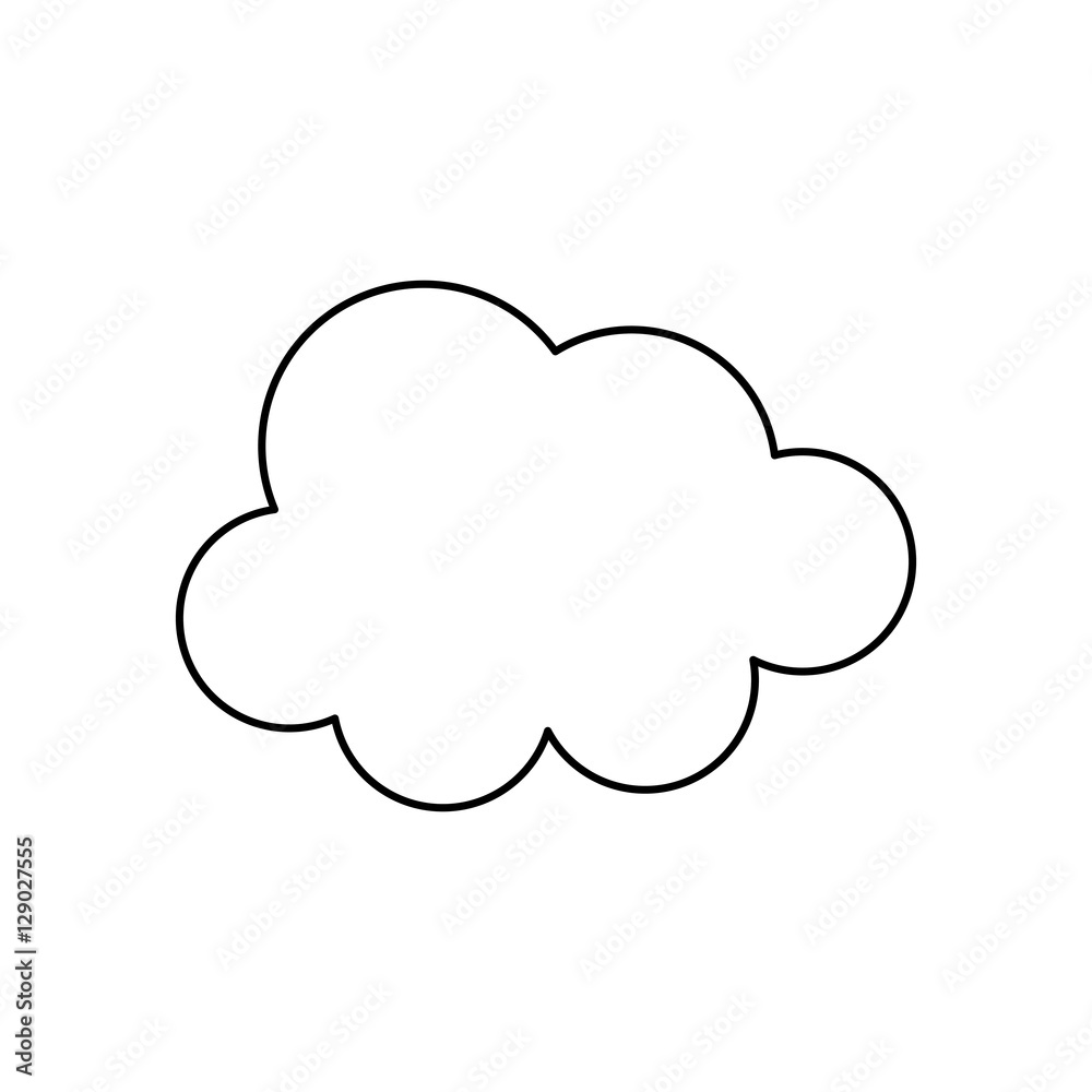 Clouds weather sky icon vector illustration graphic design Clouds weather sky icon vector illustration graphic design