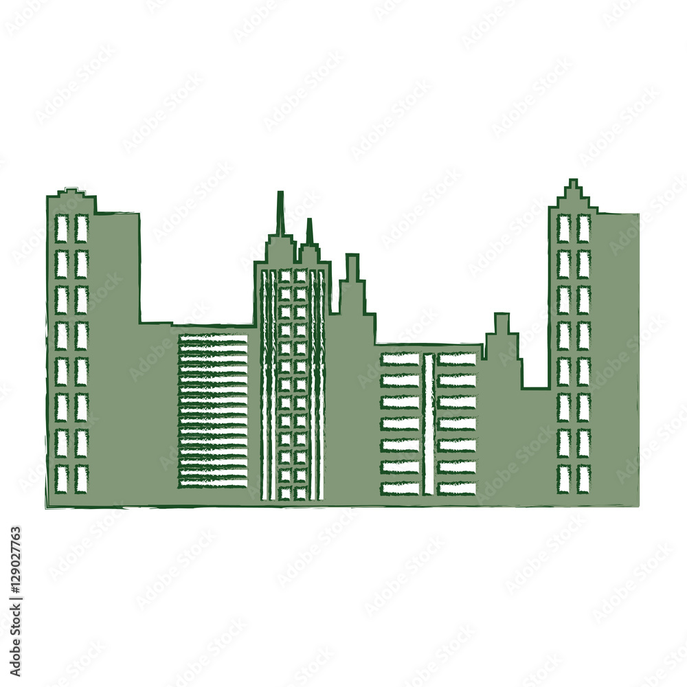 City urban buildings icon vector illustration graphic design