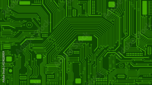 Green Circuit Board Background, Computers, Technology photo
