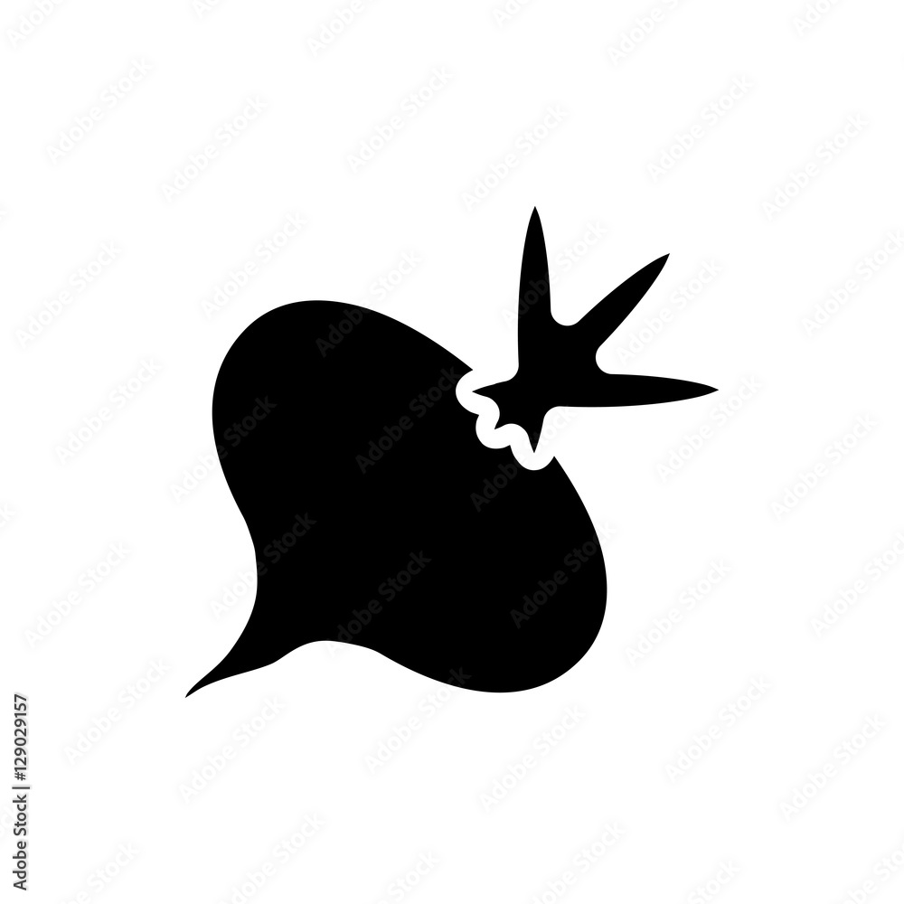 Fototapeta premium Beet Icon Flat