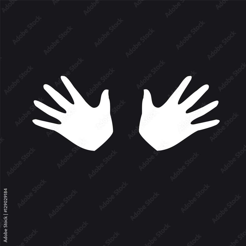 Obraz premium Silhouette hands black white