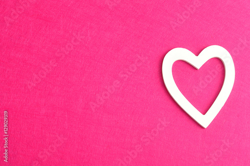 Valentine's Day. A white heart 
