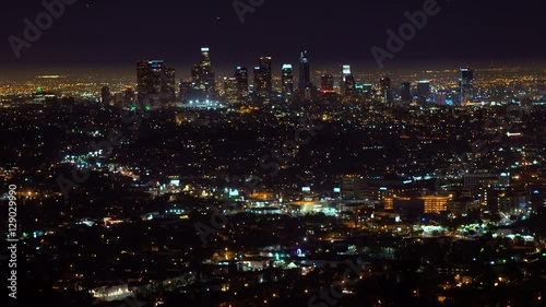 Wallpaper Mural View of downtown Los Angeles from above at night Torontodigital.ca