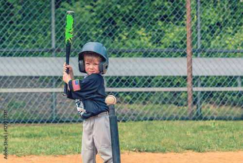 Child Playing Baseball