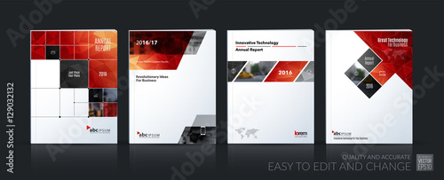 Business vector set. Brochure template layout, cover design annu